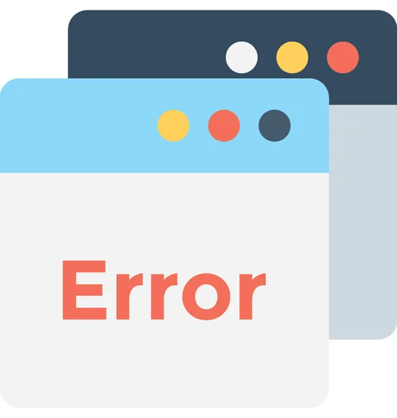 Sitio Web Error Vector Plano Icono — Vector de stock