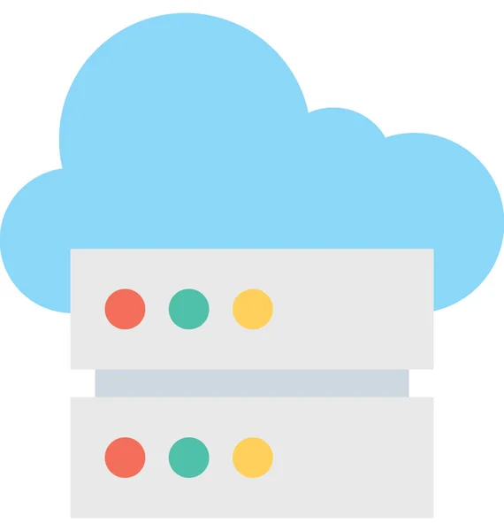 Icône Vectorielle Plate Serveur Cloud — Image vectorielle