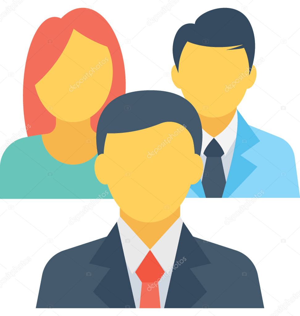 People Network Flat Vector Icon