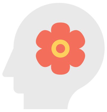 Yeşil düz vektör simge düşünüyorum