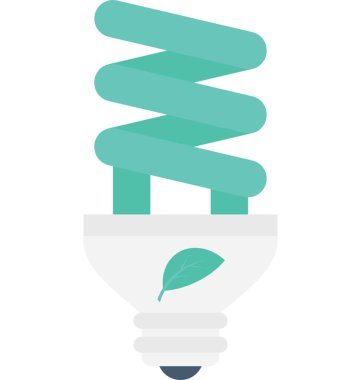 Enerji tasarrufu düz vektör simgesi