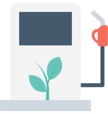 Biyoyakıt düz vektör simgesi