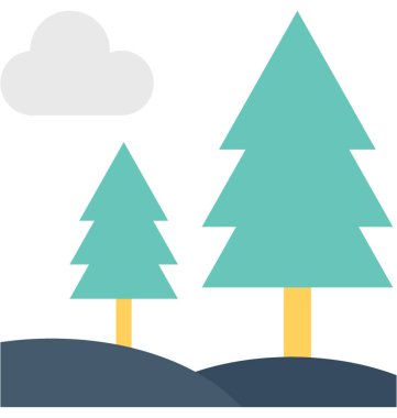 Orman düz vektör simgesi