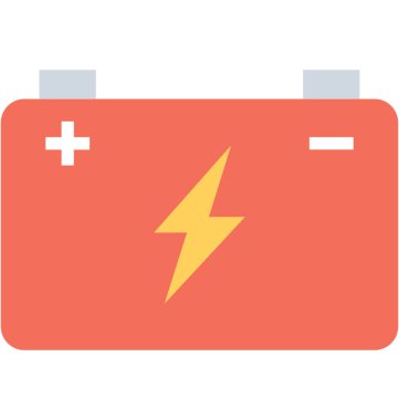 Araba Pili Düz Vektör Simgesi