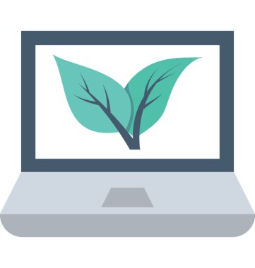 Laptop Düz Vektör Simgesi
