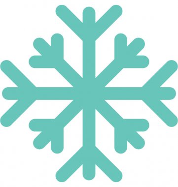 Kar tanesi düz vektör simgesi