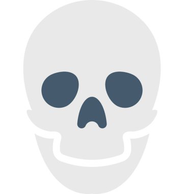 kafatası düz vektör simgesi