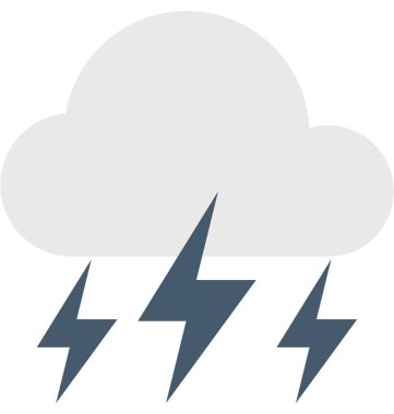 Fırtına düz vektör simgesi