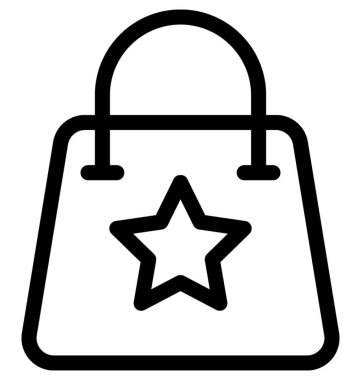 alışveriş poşeti düz vektör simgesi