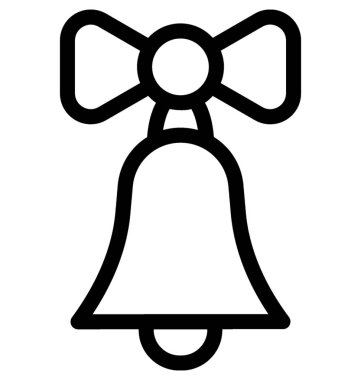 Noel çan düz vektör simgesi
