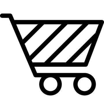 Arabası düz vektör simgesi