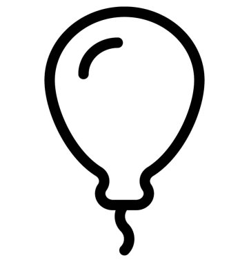 Balon düz vektör simgesi