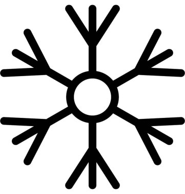 Kar tanesi düz vektör simgesi