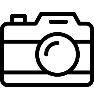 kamera düz vektör simgesi