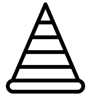 Doğum günü şapkası düz vektör simgesi