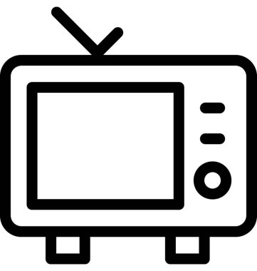 TV düz vektör simgesi
