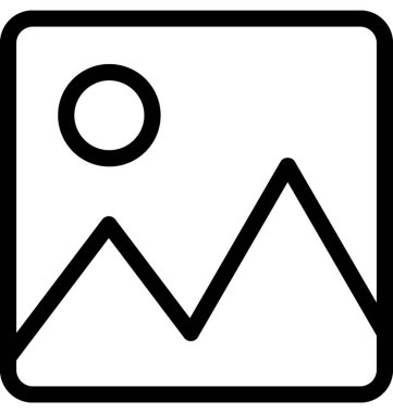 Manzara düz vektör simgesi