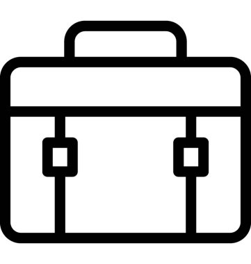 evrak çantası düz vektör simgesi