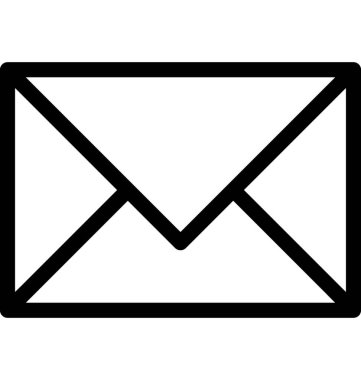 Zarf düz vektör simgesi