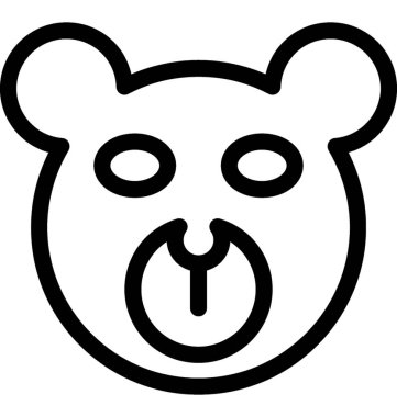 Düz vektör simge ayı