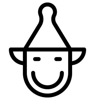 Elf düz vektör simgesi