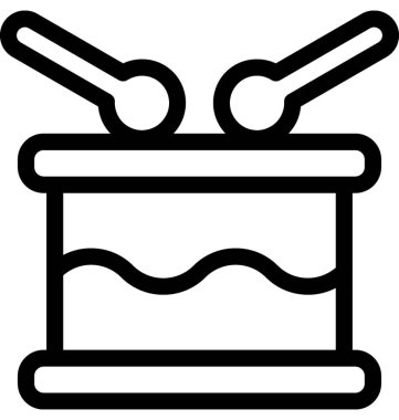 davul düz vektör simgesi