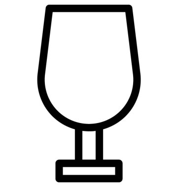 Şarap cam düz vektör simgesi