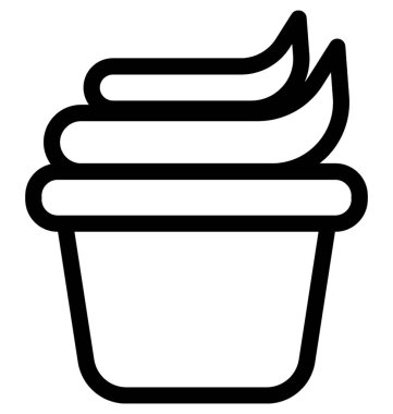 dondurma düz vektör simgesi