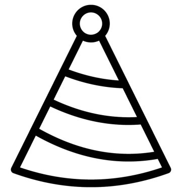 Doğum günü şapkası düz vektör simgesi