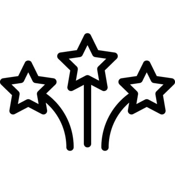 Shooting Stars düz vektör simgesi