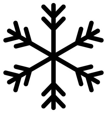 Kar tanesi düz vektör simgesi