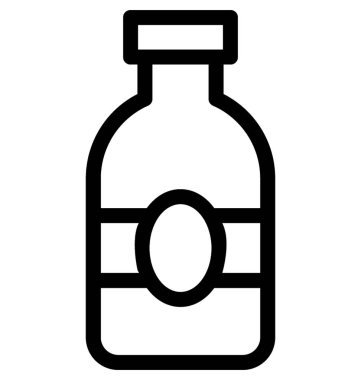 Votka şişe düz vektör simgesi 