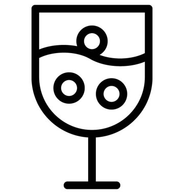 Şarap cam düz vektör simgesi