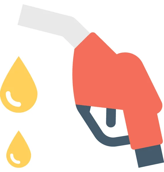 Mango Combustible Plano Vector Icono — Archivo Imágenes Vectoriales