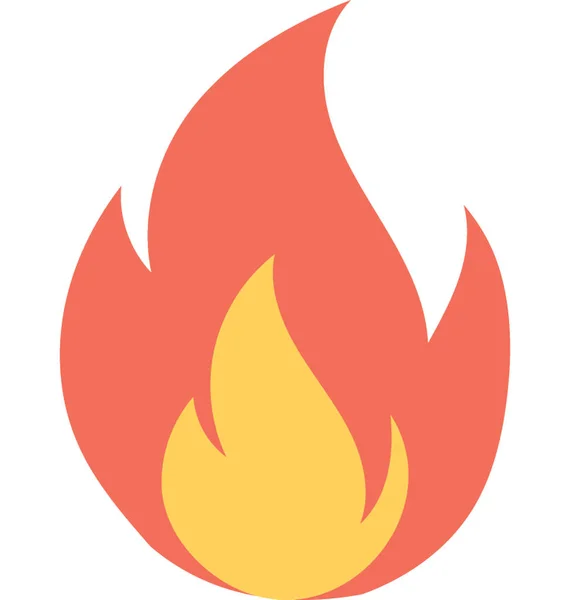 Flame Flat Vector Icon — Stock Vector