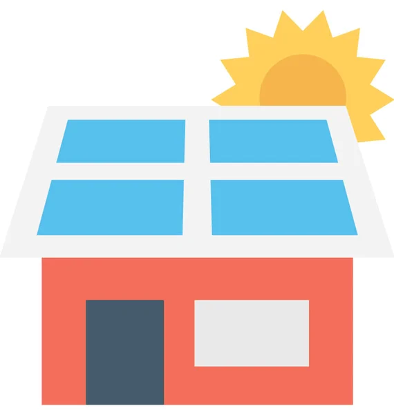 Solar Panel Flat Vector Icon — Stock Vector