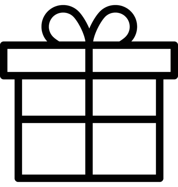 Caja Regalo Vector Plano Icono — Vector de stock