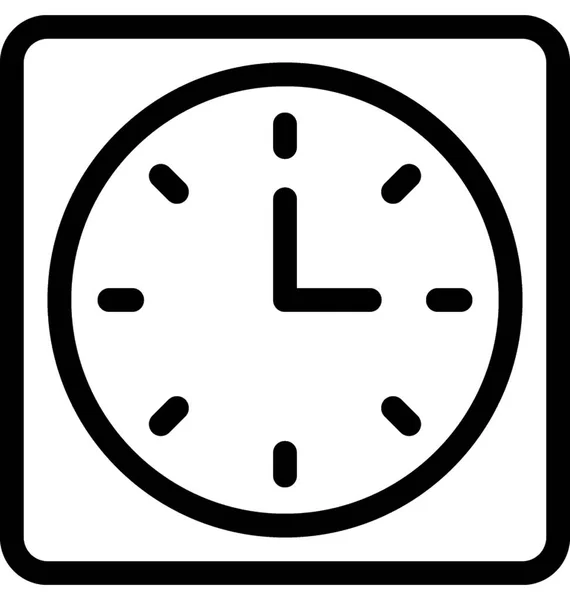 Uhr Flaches Vektorsymbol — Stockvektor