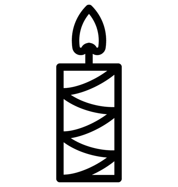 Candle Flat Vector Icon — Stock Vector