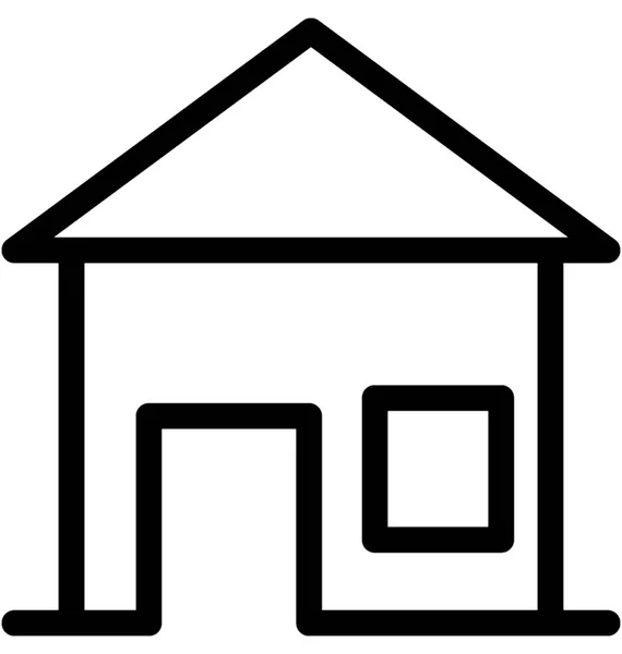Ícone Vetor Plano Home —  Vetores de Stock