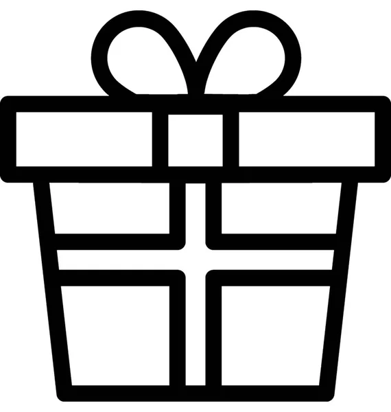 Caja Regalo Vector Plano Icono — Vector de stock