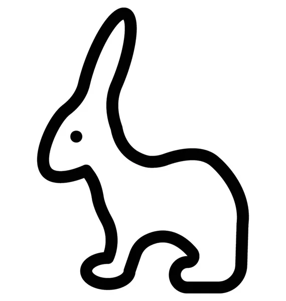 Rabbit Flat Vector Icon — Stock Vector