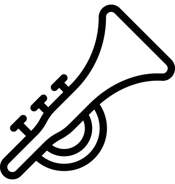 Tuba Plana Vector Icono — Vector de stock