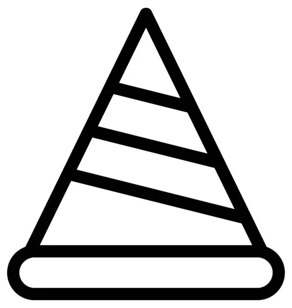 Party Mütze Flache Vektor Symbol — Stockvektor