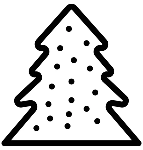 Pine Tree Platte Vector Icon — Stockvector