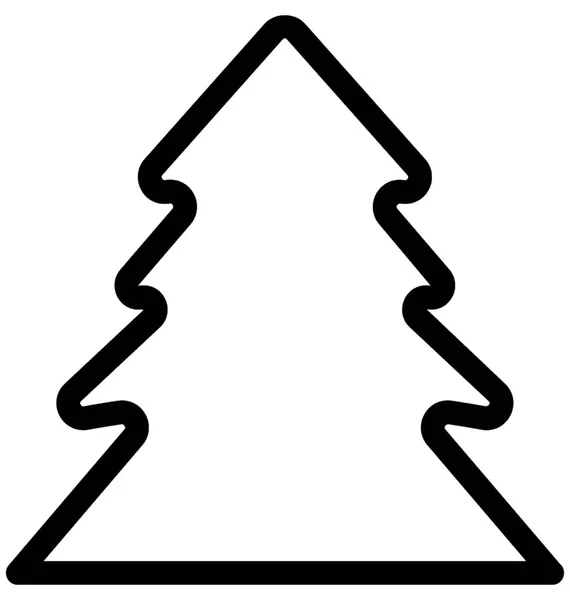 Pine Tree Ploché Vektorové Ikony — Stockový vektor