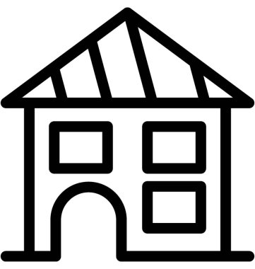 ev düz vektör simgesi