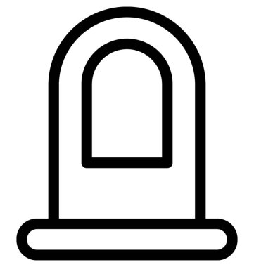 mezar düz vektör simgesi