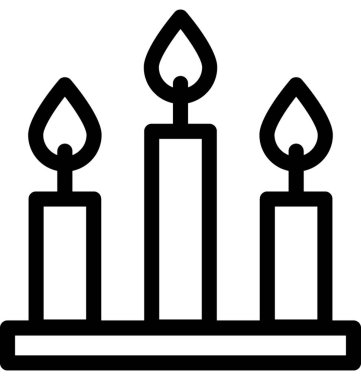 Mumlar düz vektör simgesi