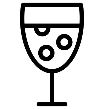 Şarap cam düz vektör simgesi